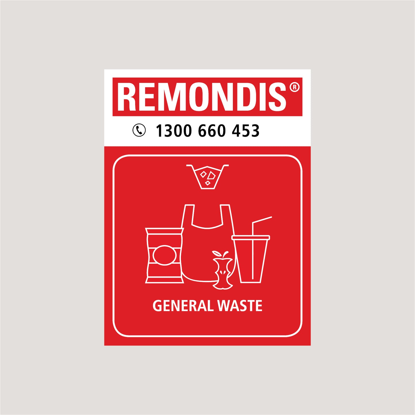 REMONDIS General Waste Bin Sticker