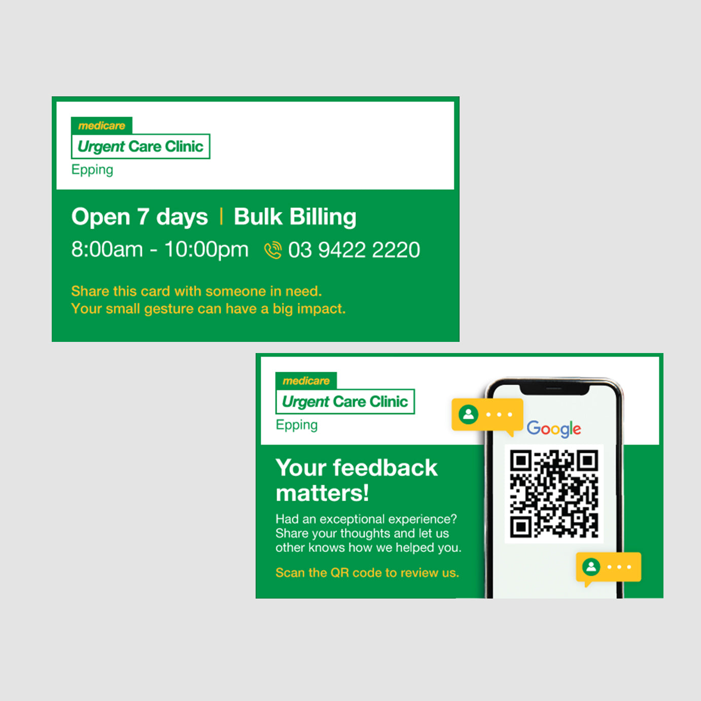 Urgent Care Google Review Card (forhealth)