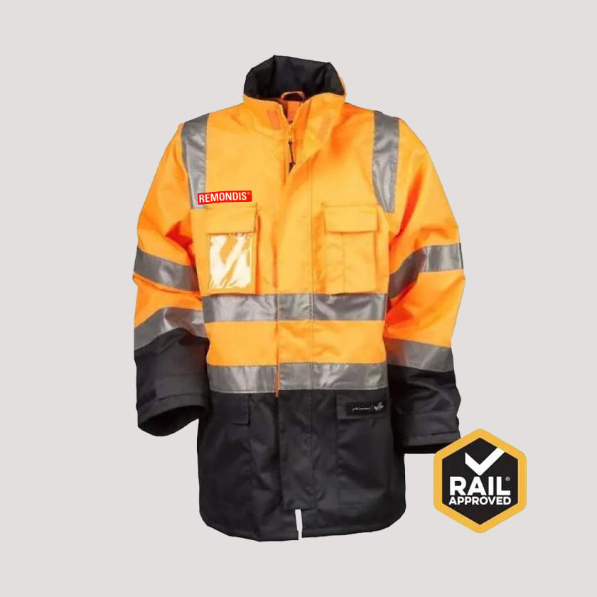 Premium 5 in 1 Ripstop Rain Jacket, 3M Tape, Rail Spec