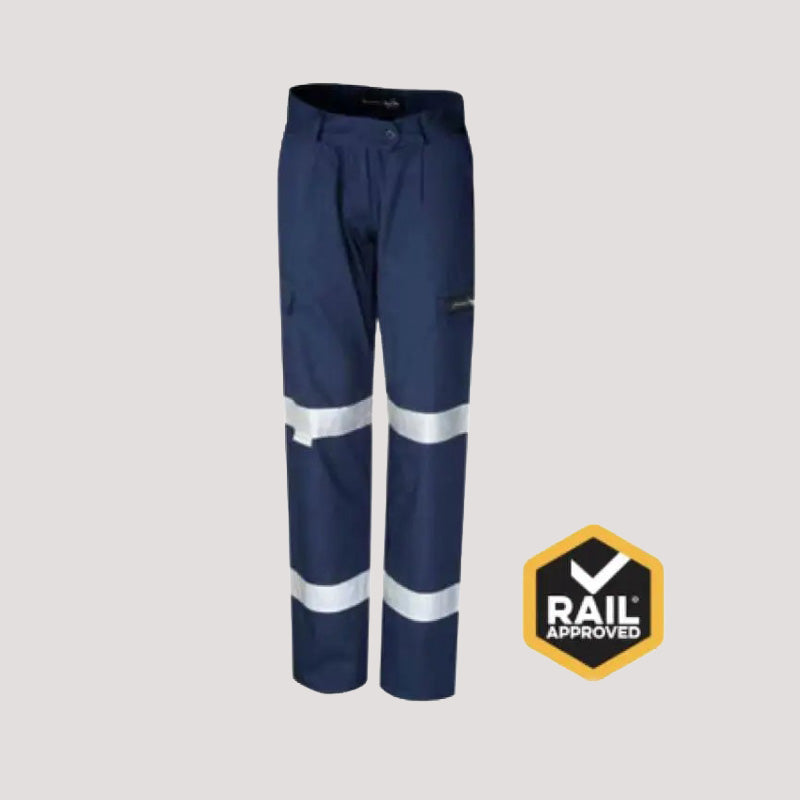 Womens, Premium Trouser, Ripstop Cargo, 3M Tape, Navy, Rail Spec